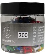 Exacompta 14769E Boite de 200 Punaises - Assortiment Push Pins