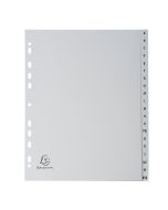 EXACOMPTA : Jeu de 20 intercalaires alphabétiques en pp - 245 x 297 mm
