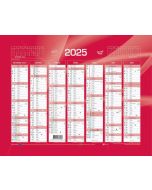 Calendrier mural 2025 - 270 x 210 mm QUO VADIS Rouge