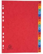 Photo EXACOMPTA : Jeu de 20 intercalaires alphabétiques en carte lustrée - 220 x 297 mm
