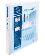 EXACOMPTA 51843E : Classeurs personnalisables avec 3 pochettes - Blanc - Dos de 60 mm