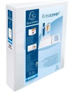 Classeur personnalisable 2 anneaux avec 2 Pochettes - Blanc - Dos de 64 mm EXACOMPTA Image