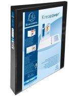 Classeur personnalisable 4 anneaux avec 2 Pochettes - Noir - Dos de 47 mm EXACOMPTA Image