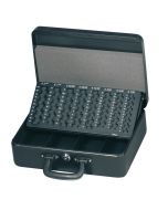 MAUL Caisse à monnaie avec monnayeur - Noir Ouverte