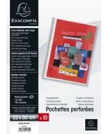 Lot de 10 Pochettes perforées pour Exagraphic - A4 EXACOMPTA Visuel
