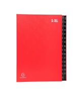 EXACOMPTA : Trieur numérique - 32 compartiments 57035E Rouge