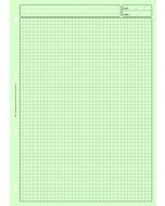 BLOC DE REVISION COMPTABLE :  Feuille Quadrillée A4 Vert ELVE 2613