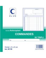 Photo Carnet de commandes 210 x 210 mm Autocopiant Tripli ELVE