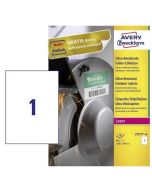 Étiquettes ultra résistantes A4 - 210 x 297 mm AVERY Lot de 40