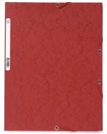 Chemise à élastiques 3 rabats Carte lustrée - Rouge : EXACOMPTA Modèle