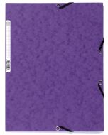 Chemise à élastiques 3 rabats Carte lustrée - Violet : EXACOMPTA Image