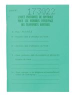 Carnet transporteur - Livret individuel de contrôle conducteurs de transports routiers 5070E EXACOMPTA