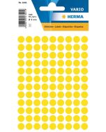 HERMA : Lot de 540 étiquettes adhésives rondes - 8,0 mm - Jaune