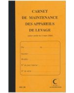 ELVE Carnet de maintenance - Appareil de levage et de manutention