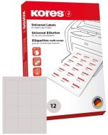 Étiquettes adhésives blanches 38 x 21,2 mm : KORES L3821 Lot de 6500