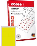 Lot de 800 étiquettes adhésives - Jaune - 105 x 74 mm : KORES Visuel