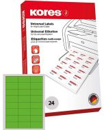 Etiquettes adhésives - Vert - 70 x 37 mm : KORES Lot de 2400 Visuel