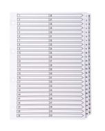 Jeu de 50 Intercalaires numériques en carte - 1 à 50 - 223 x 297 mm : EXACOMPTA
