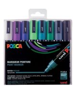 Etui de 8 Marqueurs peinture Posca PC 5M Couleurs froides UNI-BALL