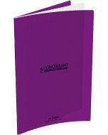 Photo Cahier Séyès / Grands carreaux Violet - Polypro - 96 pages - 240 x 320 mm CONQUERANT :