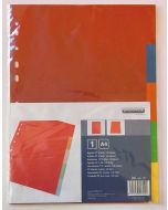 Photo Jeu de 5 Intercalaires neutres en plastique - A4 - Assortiment : PRO OFFICE