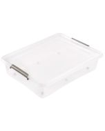 Photo Boite de rangement à roulettes - 61 L - Transparent KEEEPER Lars