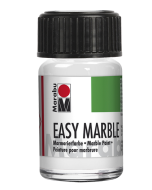 Photo MARABU : Peinture pour marbrure - 15 ml - Blanc 13050039070