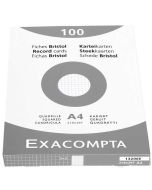 Photo Fiches Bristol quadrillées - 210 x 297 mm - Blanc EXACOMPTA Image