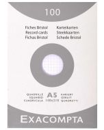 Photo Fiches Bristol quadrillées - 148 x 210 mm - Blanc EXACOMPTA Image