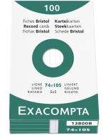 Photo Fiches Bristol lignées - 74 x 105 mm - Blanc EXACOMPTA Image