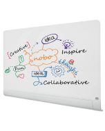 Photo Tableau design en verre - Blanc - 1260 x 711 mm : NOBO Diamond 1905192