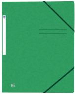 Photo Chemise à élastiques A4 - 3 rabats - Vert OXFORD Top File+