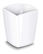 Photo Pot à Crayons 2 compartiments - Blanc : CEP GLOSS 530G