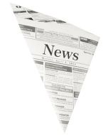 Photo Cornet pour fingerfood - 325 x 230 x 230 mm PAP STAR Newsprint