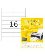 Photo Étiquettes adhésives blanches - 105 x 37 mm : TOP STICK Lot de 1600