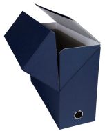 Image Boîte de classement en carton - Dos 120 mm - Bleu foncé EXACOMPTA