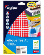 Photo pastilles adhésives 8 mm - Rouge AGIPA