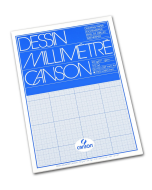 Photo 200067107 CANSON  : Bloc de 50 feuilles de papier millimétré - A4  (Trait bleu)