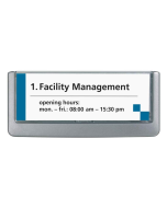 Photo Plaque de porte grise - Click Sign - 149 x 52,5 mm DURABLE 4860-37