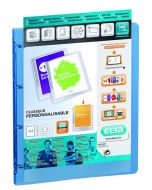 Classeur personnalisable 4 anneaux Polyvision - Dos 30 mm Bleu ELBA