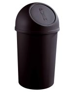 Photo Corbeille à papier avec couvercle 25 litres - Noir : HELIT H2401295