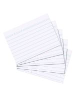 Photo Lot de 100 fiches Bristol lignées - 105 x 148 mm - Blanc : HERLITZ  1150606