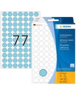 Photo HERMA : Lot de 2464 étiquettes adhésives rondes - 13,0 mm - Bleu