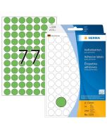 Photo HERMA : Lot de 2464 étiquettes adhésives rondes - 13,0 mm - Vert