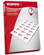 Photo Étiquettes adhésives blanches - 105 x 57 mm : KORES L10557