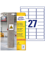 Photo Étiquettes ultra adhésives pour impression - 63,5 x 29,6 mm - Blanc AVERY