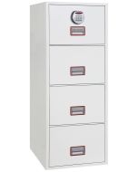 PHOENIX FIRE FILE FS2254E : Armoire ignifugée pour dossiers suspendus classeur - Serrure électronique - Coupe-feu 1 H 30 4 tiroirs fermé