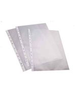 Photo Lot de 100 Pochettes perforées en PP lisse 0,07 mm - A4 : PRO-Office
