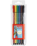 Photo STABILO : Lot de6 stylos-feutres Pen 68  6806/PL Assortiment
