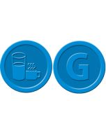 SIGEL WM007 : Lot de 100 jetons contre-valeurs - Boissons - Bleu